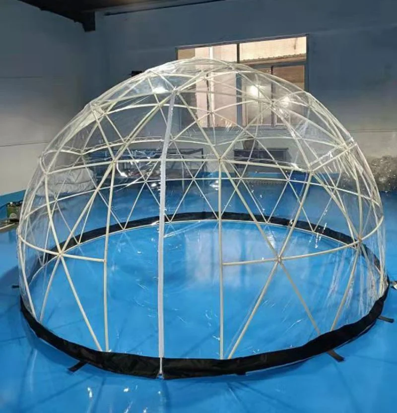 Outdoor 4m 5m 6m 8m 10m Diameter PVC Luxury Dome Tent Outdoor Hotel Camping Igloo Dome Houses Inflatable Clear Dome Tent for Event and Exhibitons