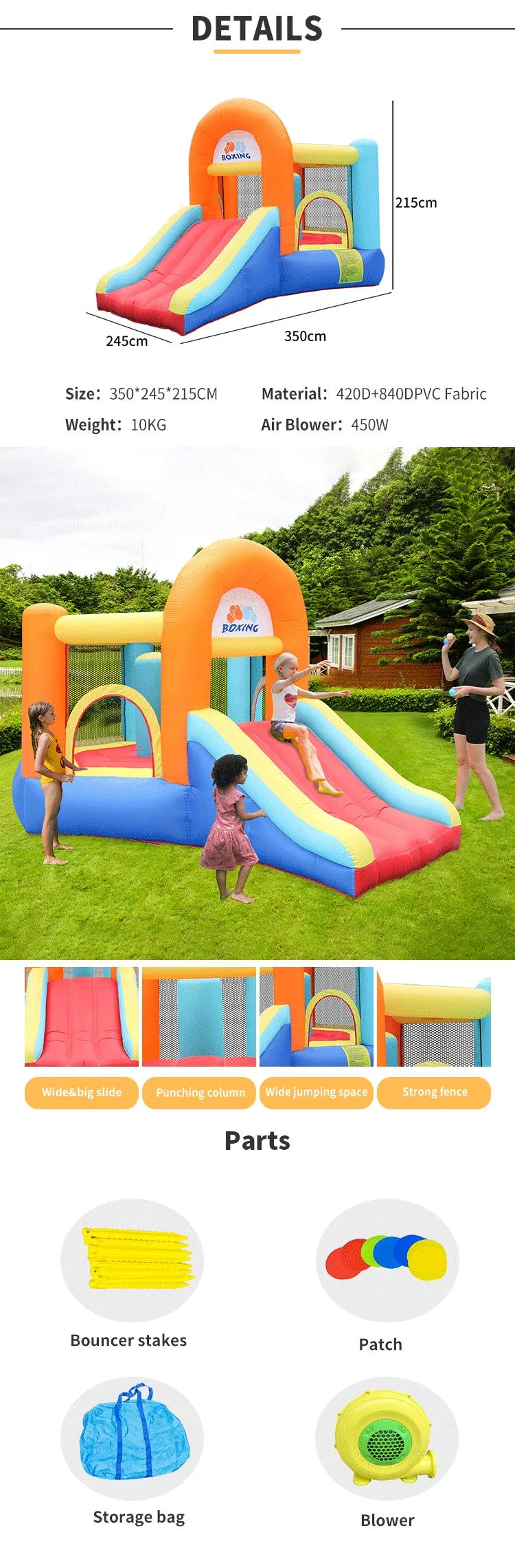 Hot Sale Commercial Bear Cartoon Inflatable Bouncer Jumping Bouncy Castle