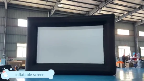 Schermo cinematografico gonfiabile portatile per proiettore da 6 m/19,68 piedi con pompa per schermo TV gonfiabile ermetico per feste in cortile domestico