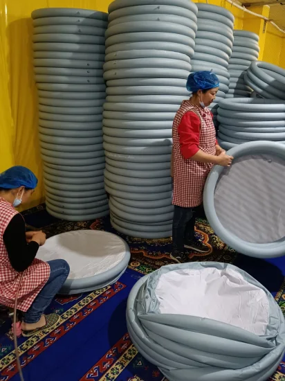 Piscina gonfiabile personalizzata con ciambella all'anguria e frutta per far giocare a casa bambini e ragazzi