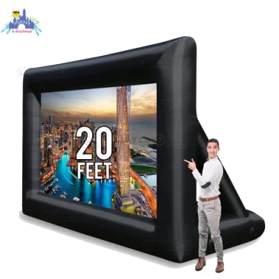 Schermo cinematografico per proiezione di proiettori TV gonfiabili portatili pieghevoli per cinema posteriore sigillato ermeticamente personalizzato per esterni di grandi dimensioni