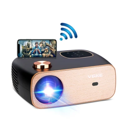 Proiettore WiFi portatile 5G, mini proiettore cinematografico Full HD Smart Real 1080P, proiettore LED a grande schermo da 200 pollici