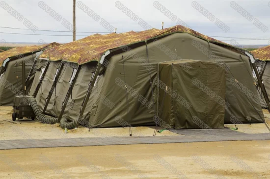 Qx Factory Tenda da campo in stile militare Tenda in stile militare Tenda gonfiabile da 48 mq